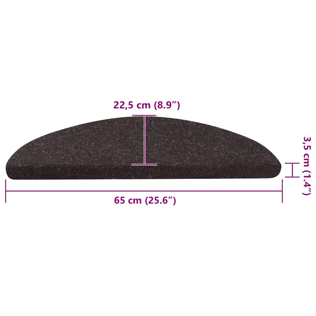 Tapis d'escalier auto-adhésifs 20 pcs | Paillasson d'escalier | Tapis de marche noir 65x22,5x3,5 cm CFW453338 - 8