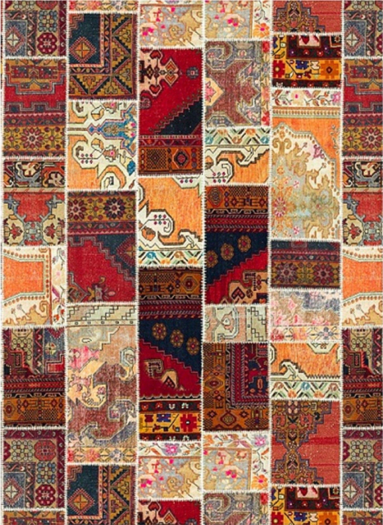Alfombra de interior TETRIS 160 x 230 cm - Marrón | Leroy Merlin