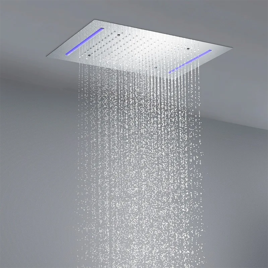 Artisse  💧 Syracuse – Composición De Ducha Empotrada Lluvia Led Termostática, Acabado Cromo , Leroy Merlin