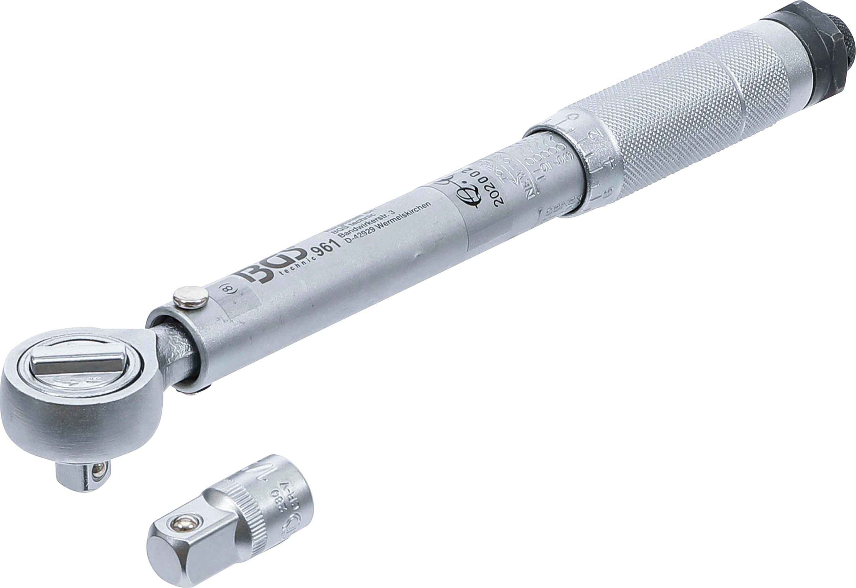 Klucz dynamometryczny BGS wyjście czworokątne zewnętrzne 10 mm (3/8") 20 - 110 Nm - 961