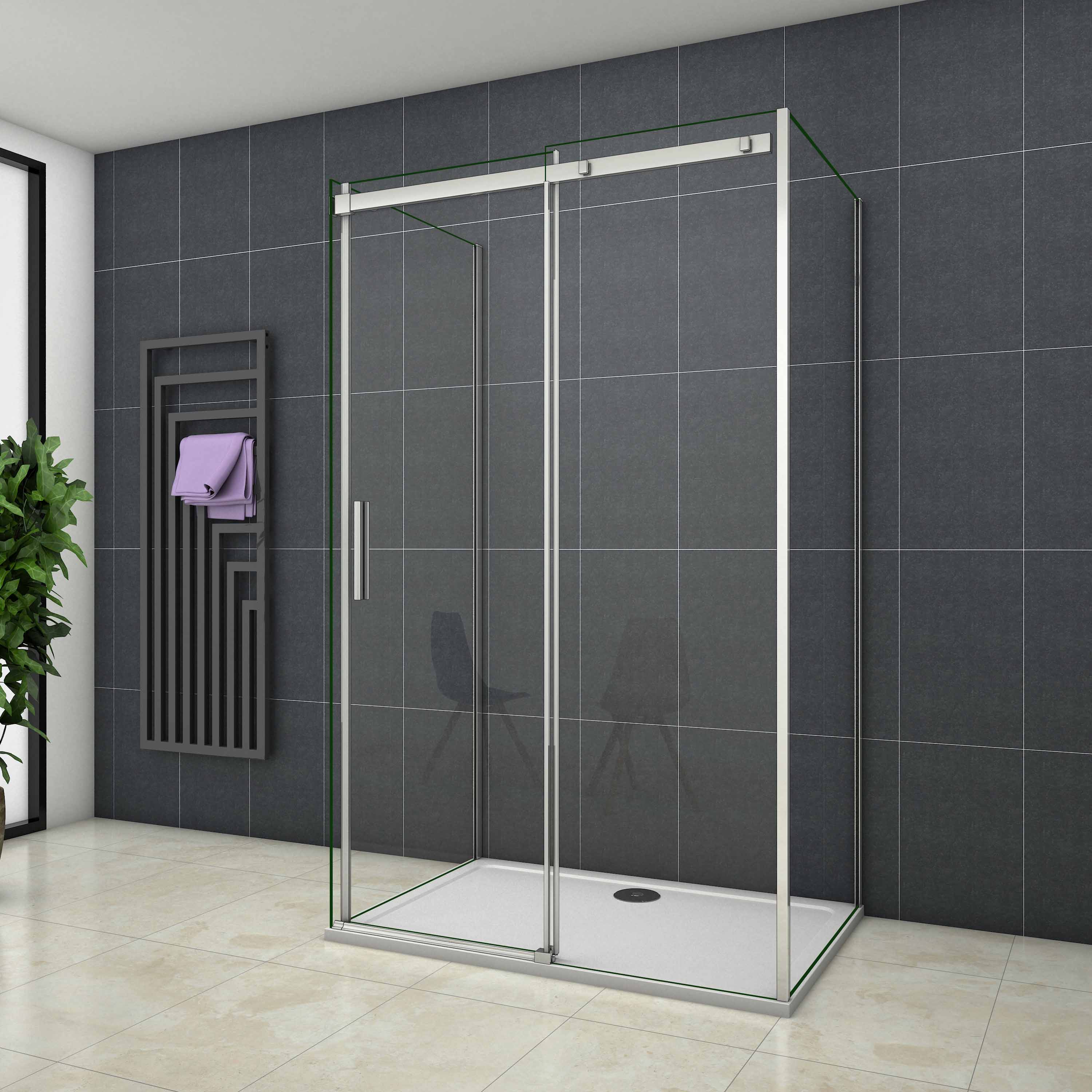 Océan cabine de douche 110x90x90cm Hauteur 195cm en verre 8mm trempé ...