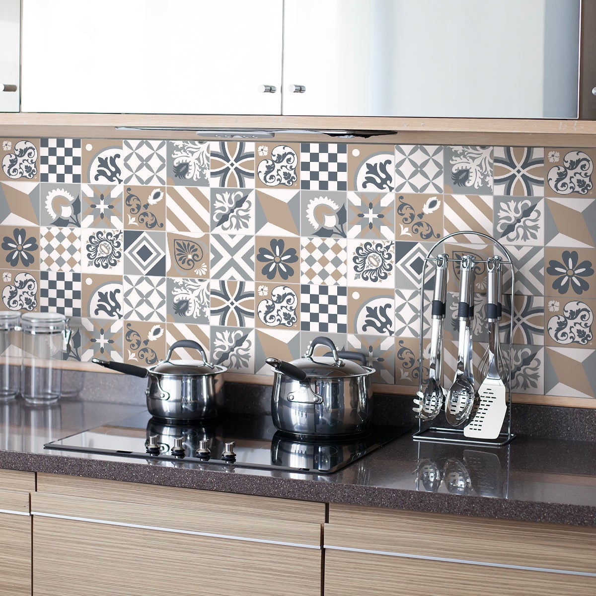 24 adesivi piastrelle di cemento azulejos cirinio - Sticker adesivo - adesivi murali - 24stickers15x15cm - 3