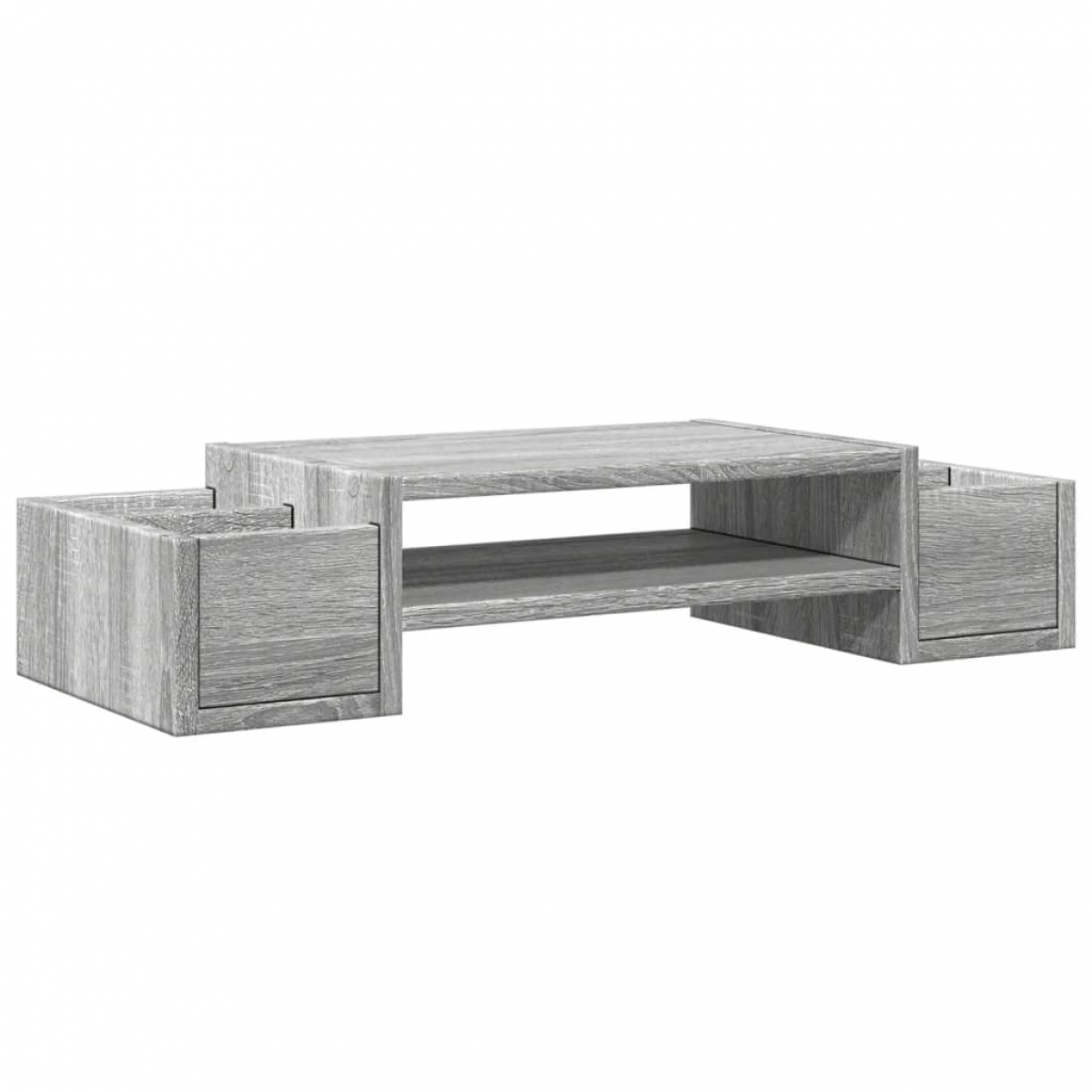 Sonoma Suport pentru ecran gri cu spațiu de depozitare 70x27x15 cm