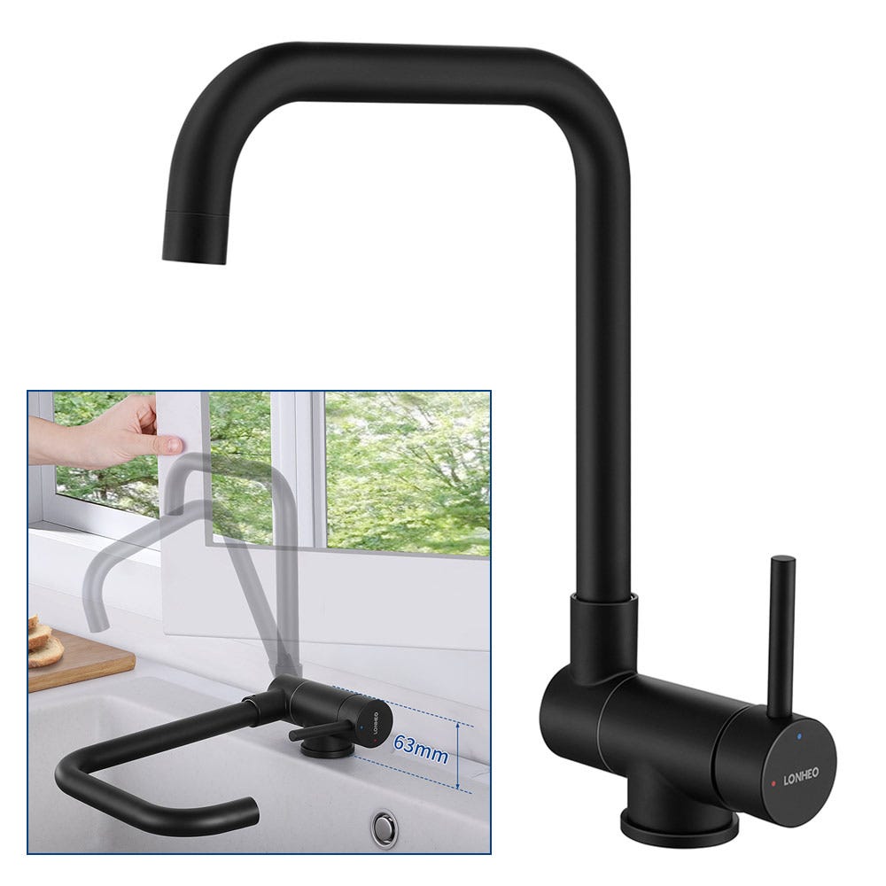 Lonheo Max Grifo de Cocina Plegable, Grifo de Cocina Abatible de