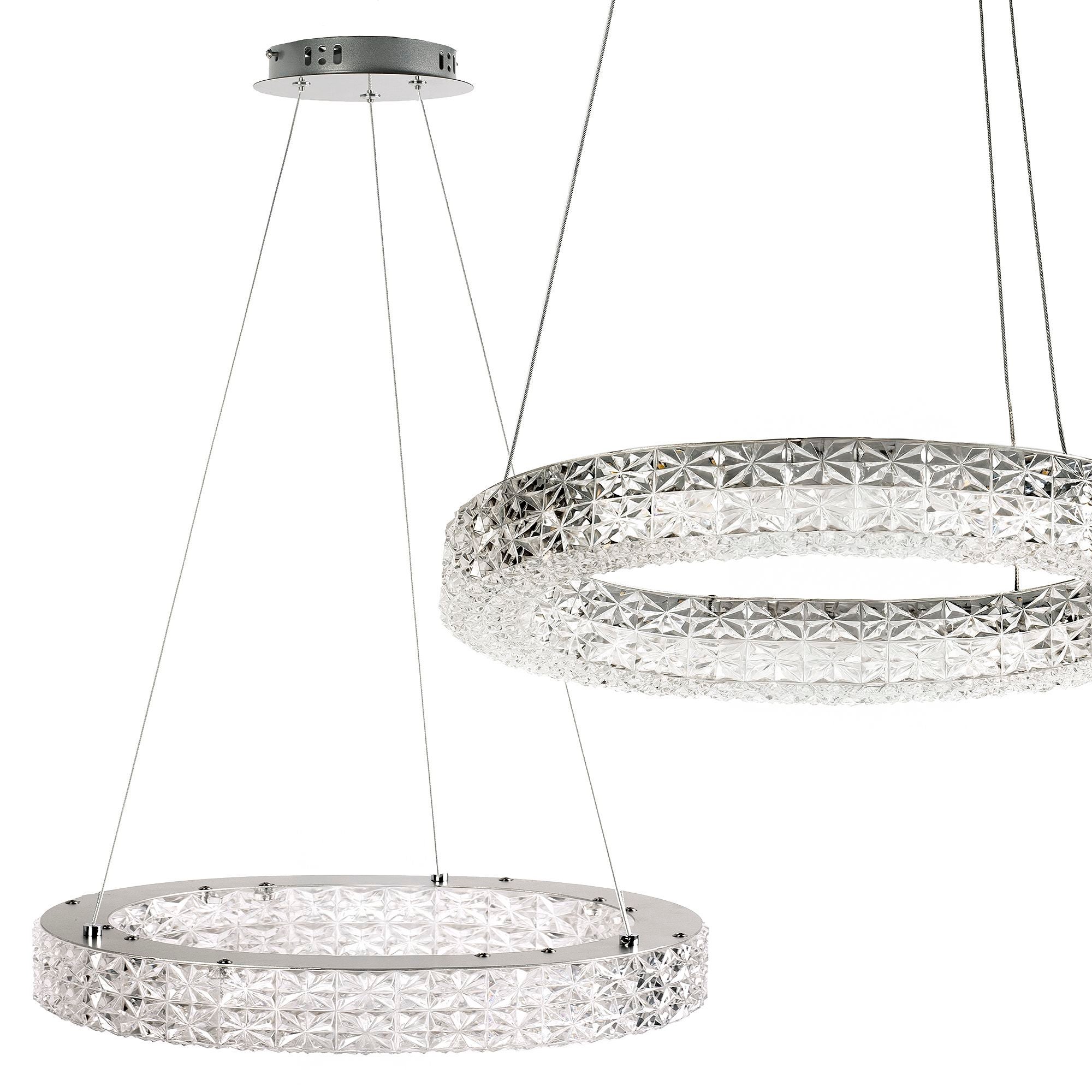 Lampa Sufitowa Wisząca Led Toolight Ms005-Cp Chrom 50Cm