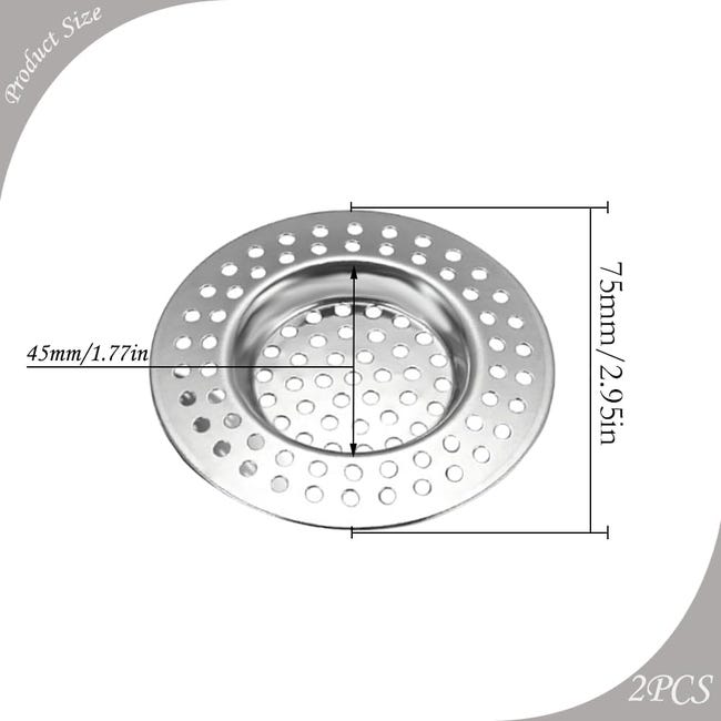 Set di 2 filtri per lavello da cucina in acciaio inox (7,5 x 7,5 x 0,86 cm), filtro di scarico per bagno e cucina | Leroy Merlin Set di 2 filtri per lavello da cucina in acciaio inox (7,5 x 7,5 x 0,86 cm), filtro di scarico per bagno e cucina | Leroy Merlin