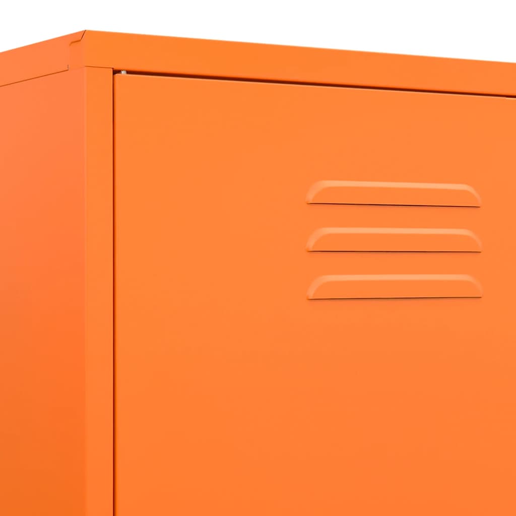 Armário em aço laranja 90x50x180 cm - COMFORTXL - 8