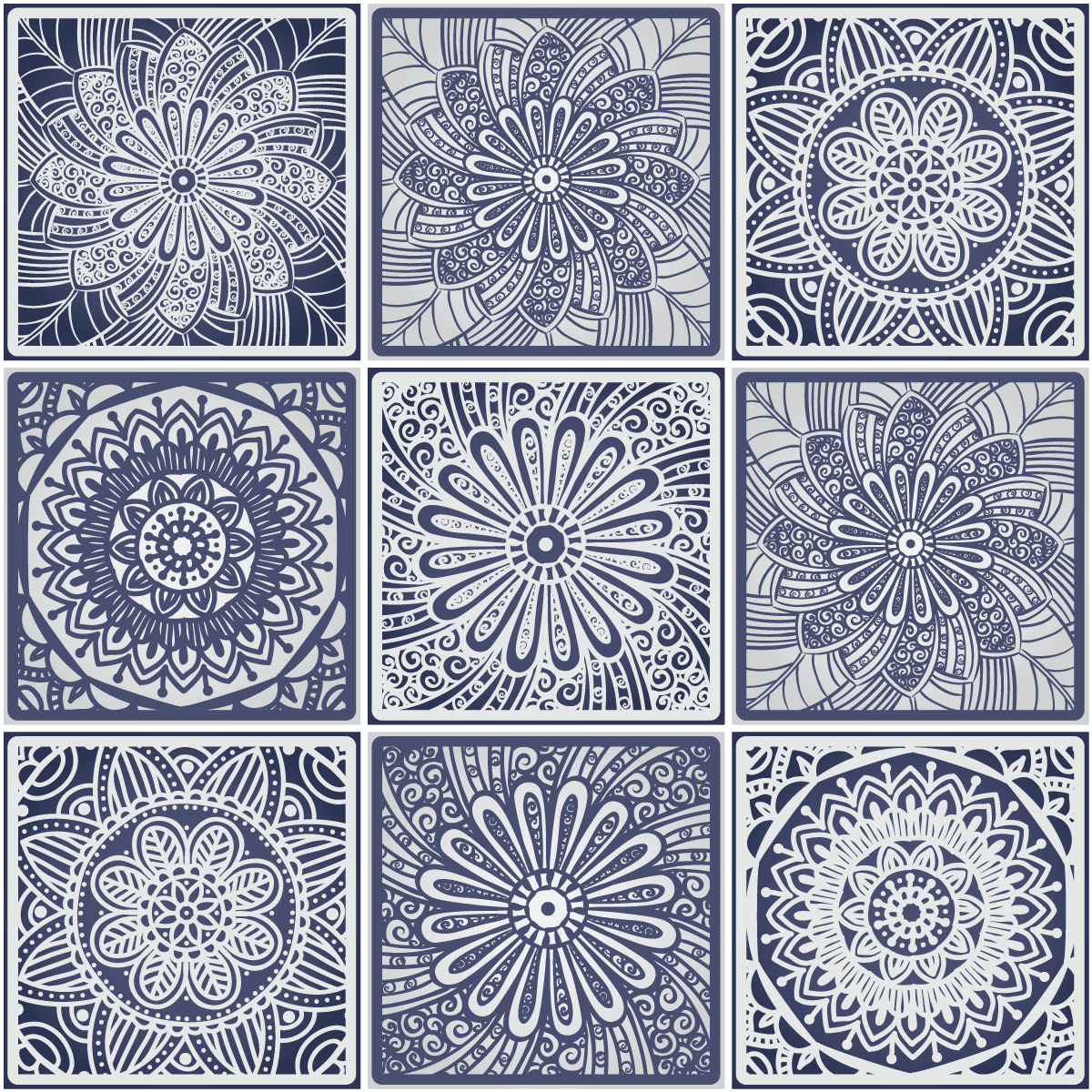 9 adesivi piastrelle etnico Metztli - Sticker adesivo - adesivi murali - 9stickers10x10cm - 2