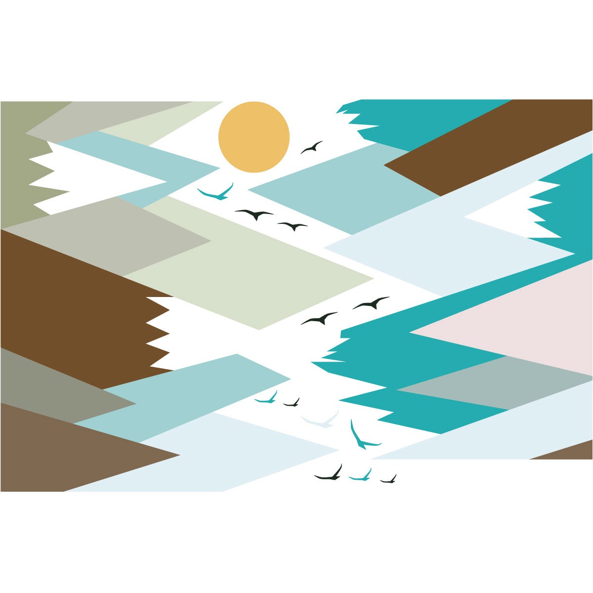 Adesivo bambino di montagna scandinavo oyenka - Sticker adesivo - adesivi murali - 70x105cm - 2