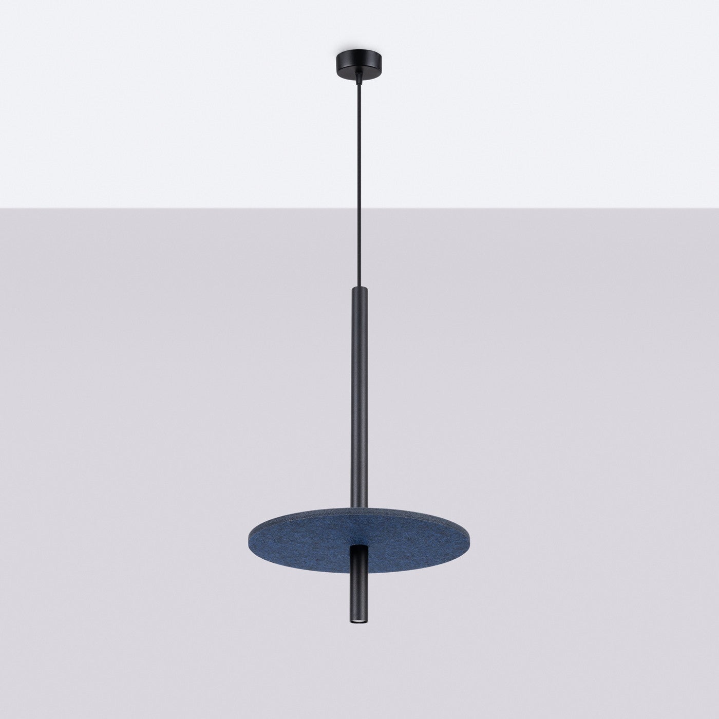 Lampa sufitowa filcowy krążek FELTRO granatowo-czarna 1xG9x8W filc wym:126x30x30cm IP20 Sollux Lighting - 3