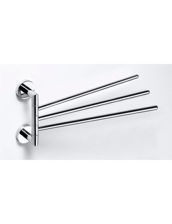 Porte-serviettes triple rotatif OMEGA laiton chromé 42x19,5x7 cm