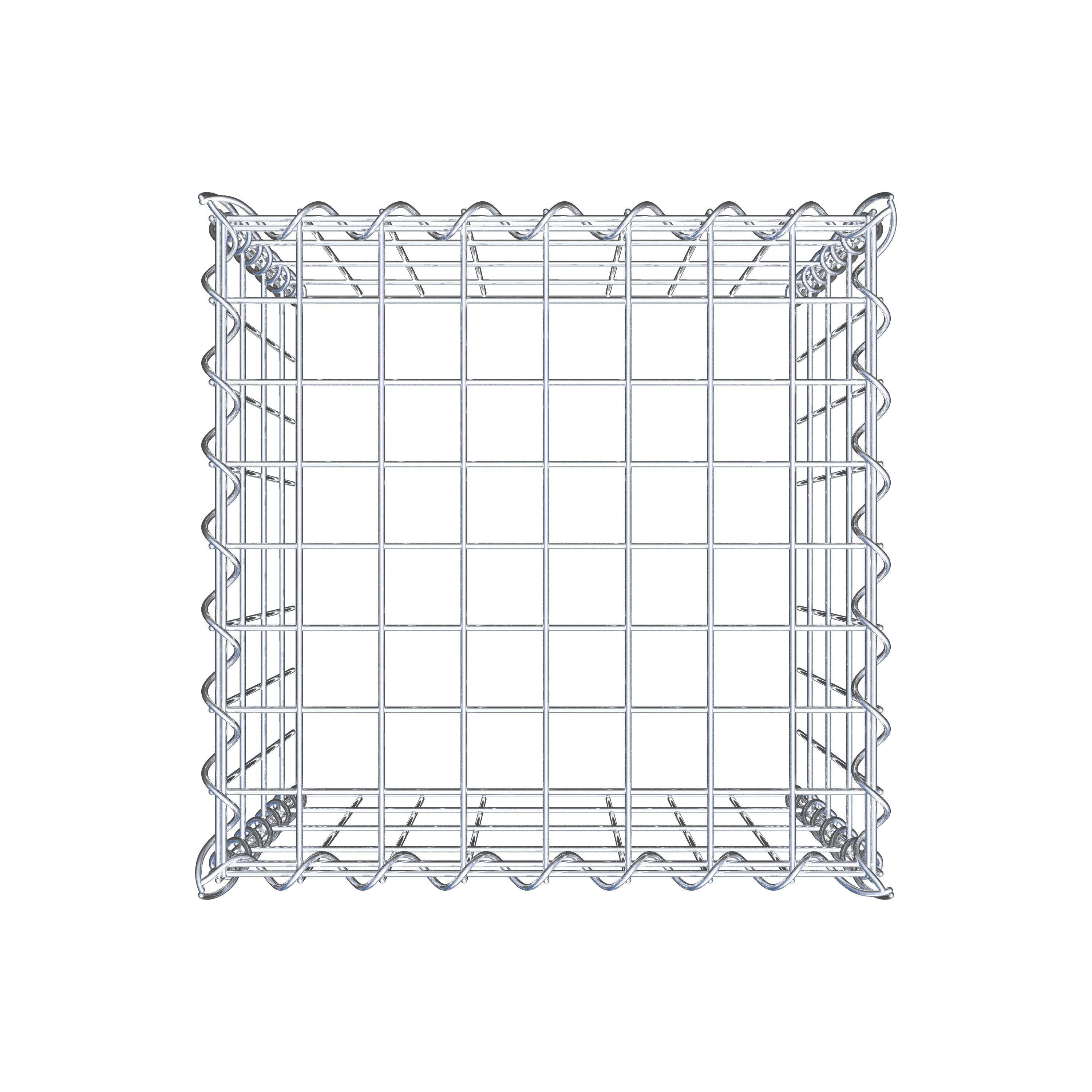 Gavión para apilar en acero galvanizado 40x40x40cm (LxAxP), malla 5 x 10cm, Espiral, sin rejilla inferior - 6
