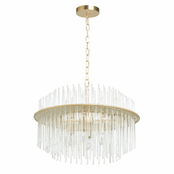 Lampa Sufitowa Wisząca Kryształowa Toolight App1653-6Cp Złoty 50Cm