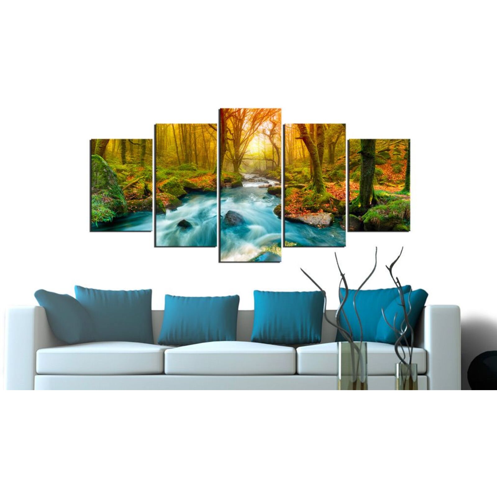 Tableau matin sur la rivière - 100 x 50 cm - 2