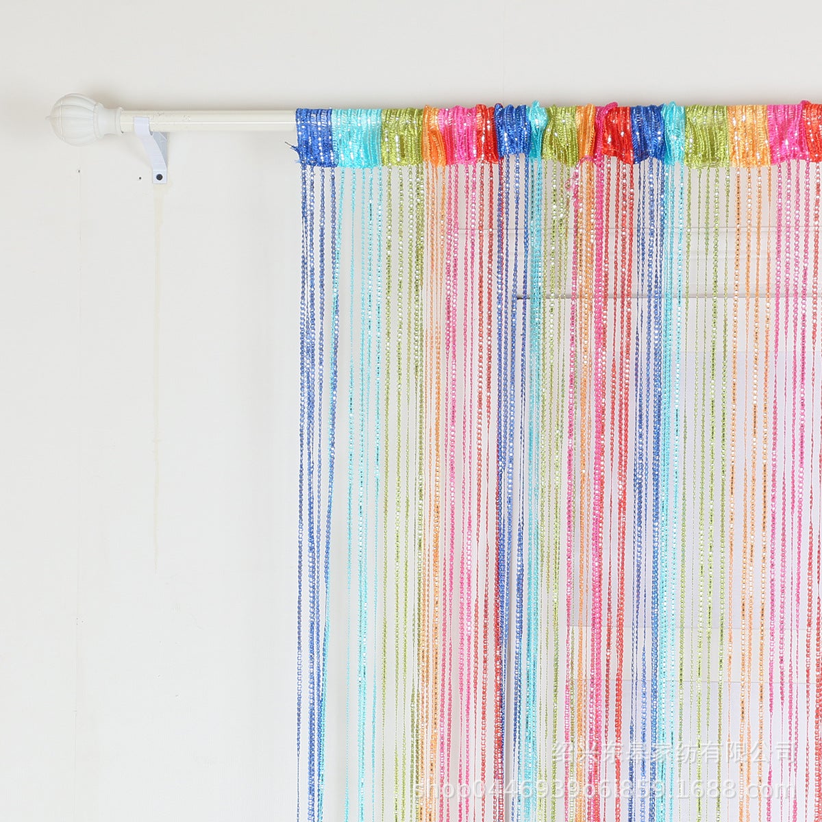 Dekoracja ścienna z cekinami, drzwi ekranowe, Fringe Room 100 x 200 cm, wielokolorowa