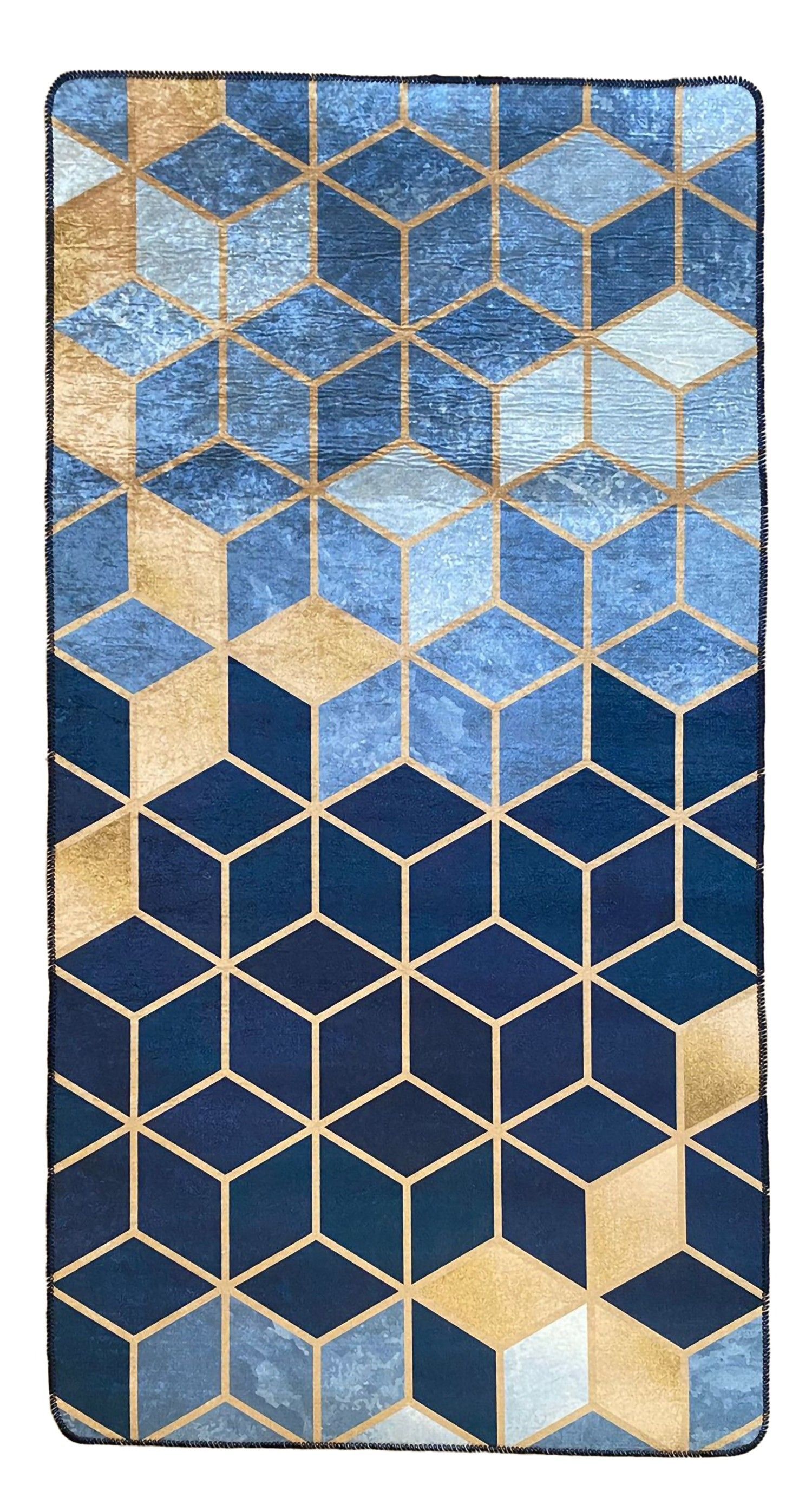 Tapis Carreaux Piment MANI TEXTILE 50x120 Cm - Tapis Cuisine Antidérapant Lavable