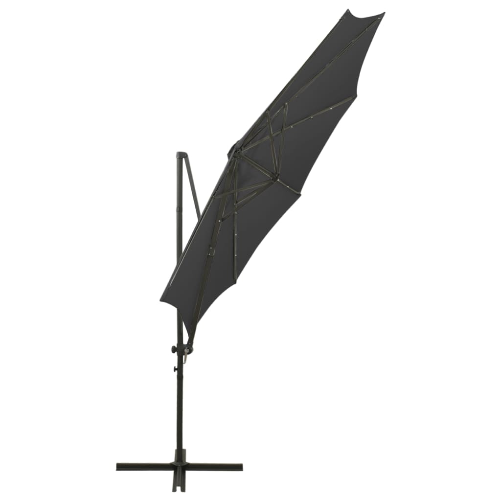 Parasol déporté | Parasol de jardin avec mât et lumières LED Anthracite 300 cm CFW52015 - 7