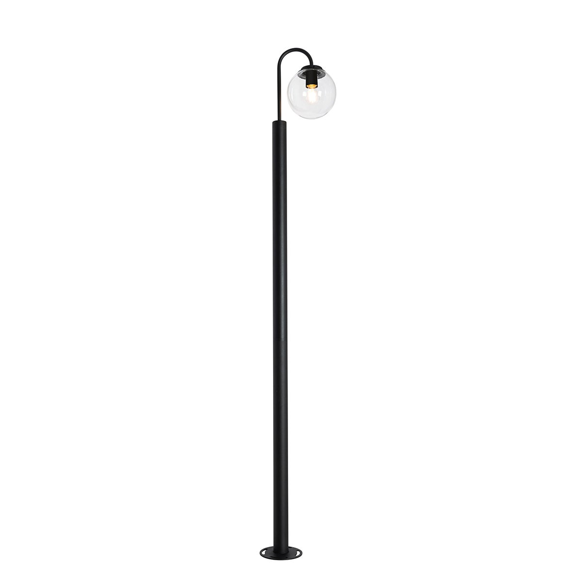 Qazqa moderne lanterne extérieure pour jardin - Sfera - noir, max. 40w, e27, 200cm, IP44 - 6
