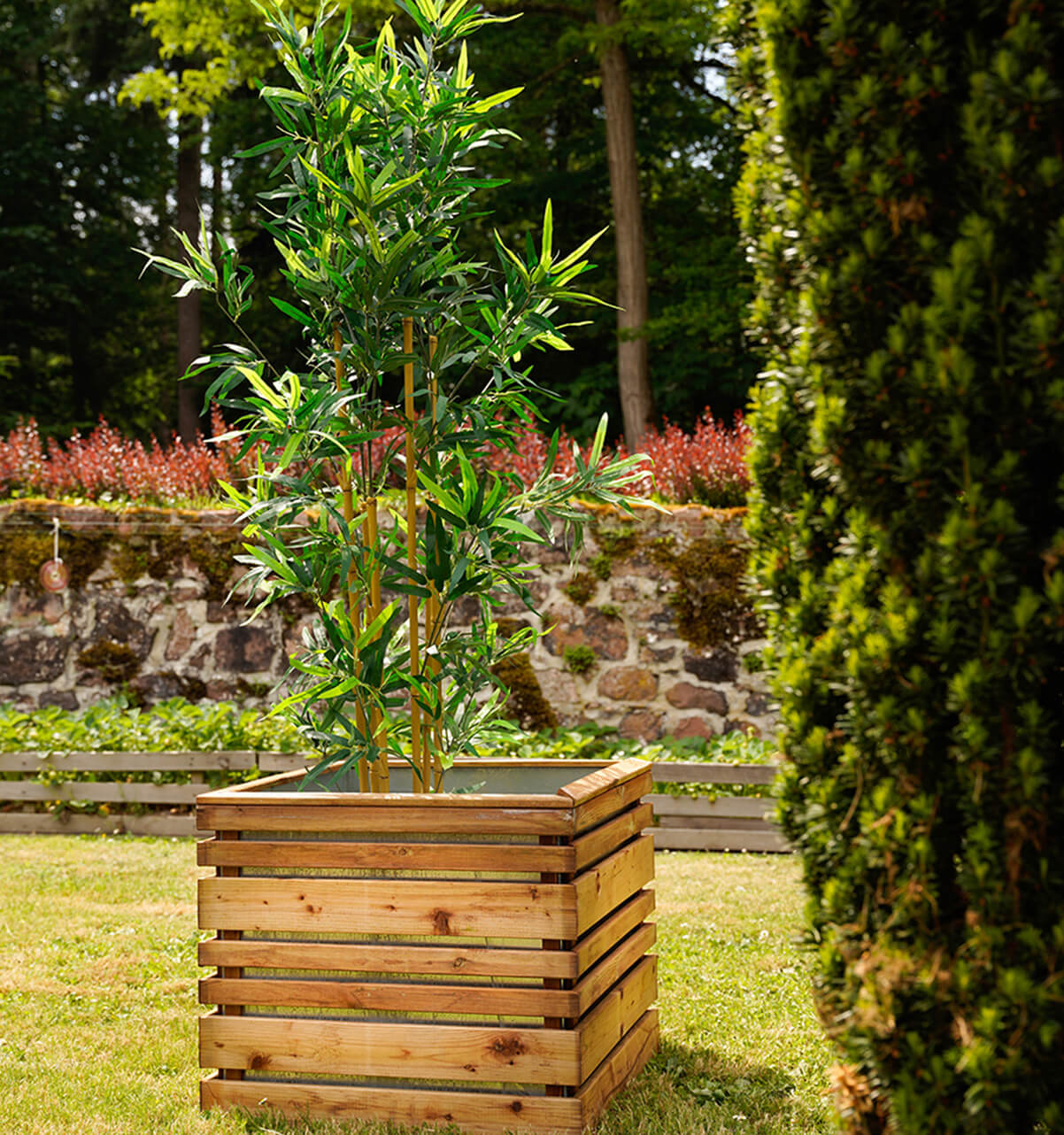 Jardinière En Bois Carrée Lign Z 60 - 3