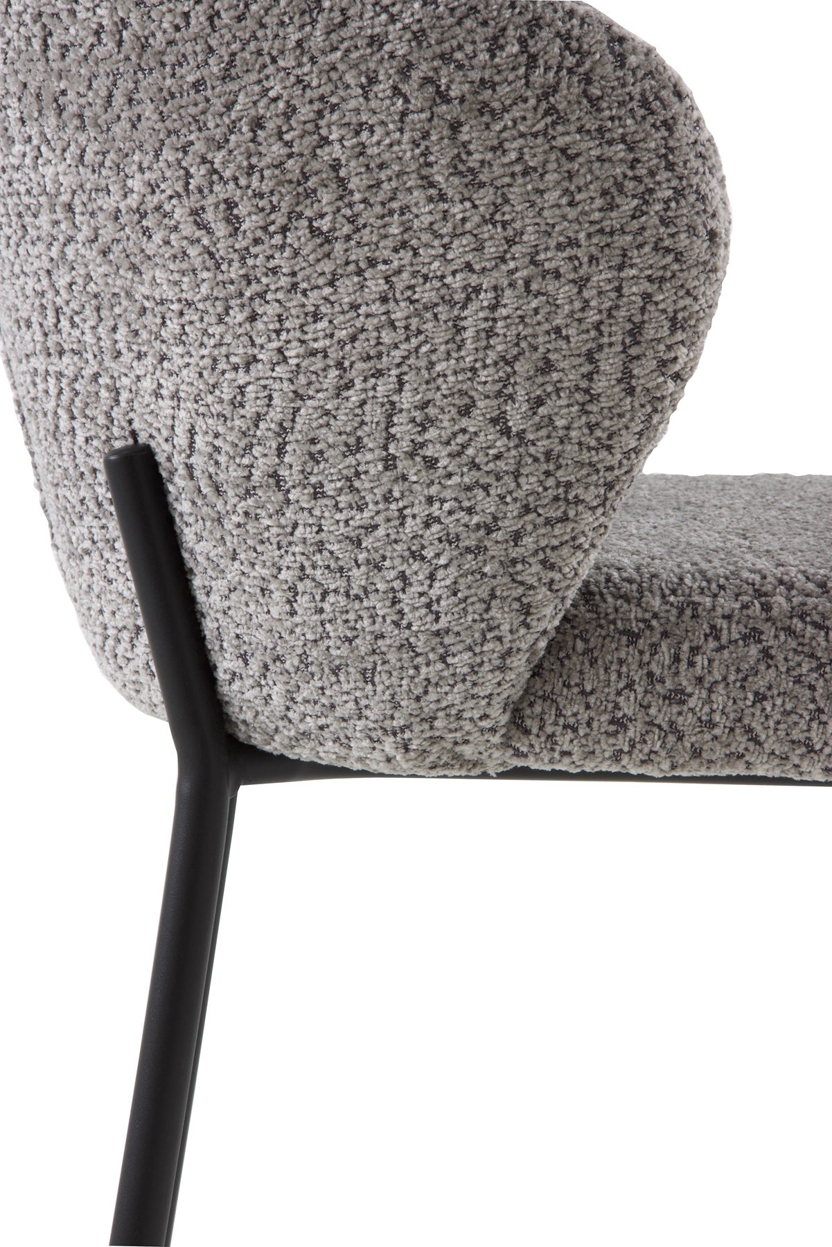 Pack de 2 taburetes tapizados en chenilla color gris oscuro - 6