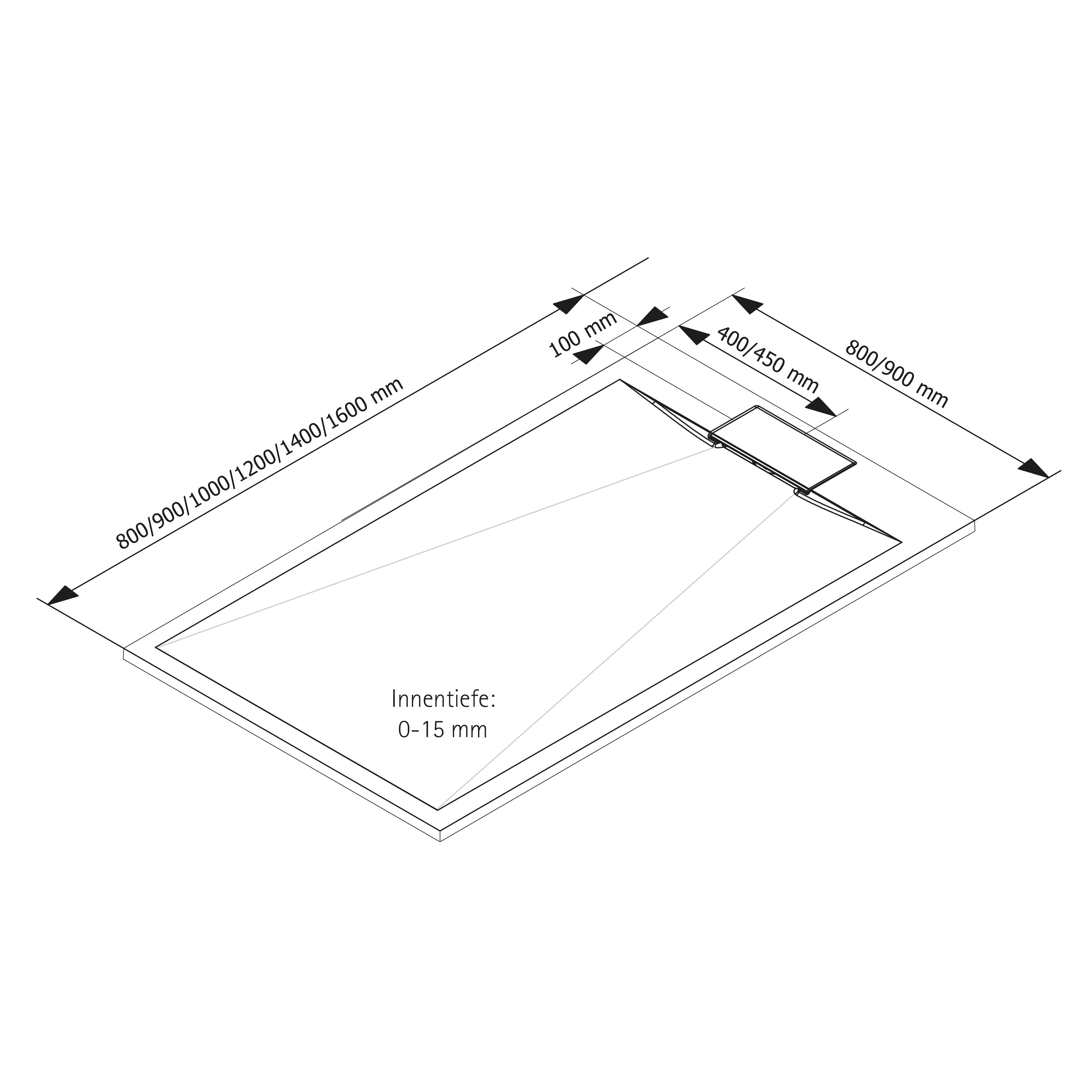 Schulte receveur de douche, 90x120x3,2cm, blanc, effet pierre, ultra léger antidérapant, rectangulaire, extra plat à poser ou encastrer, bac de douche - 6