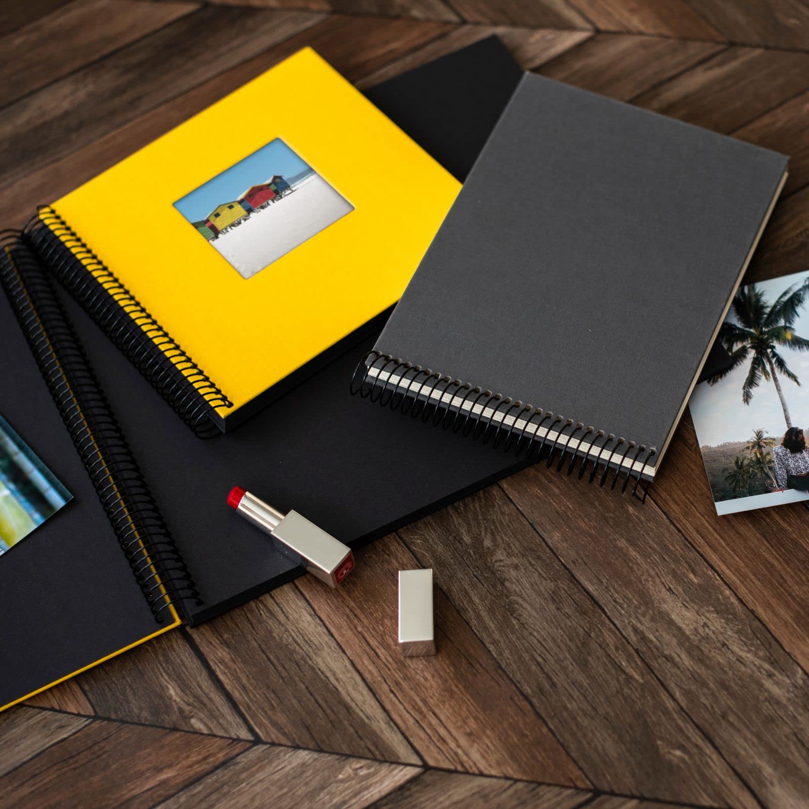 goldbuch 20725 - Album fotografico a spirale Bella Vista, 24 x 17 cm, con 40 pagine bianche, album dei ricordi, in lino, per foto e foto da incollare, - 4