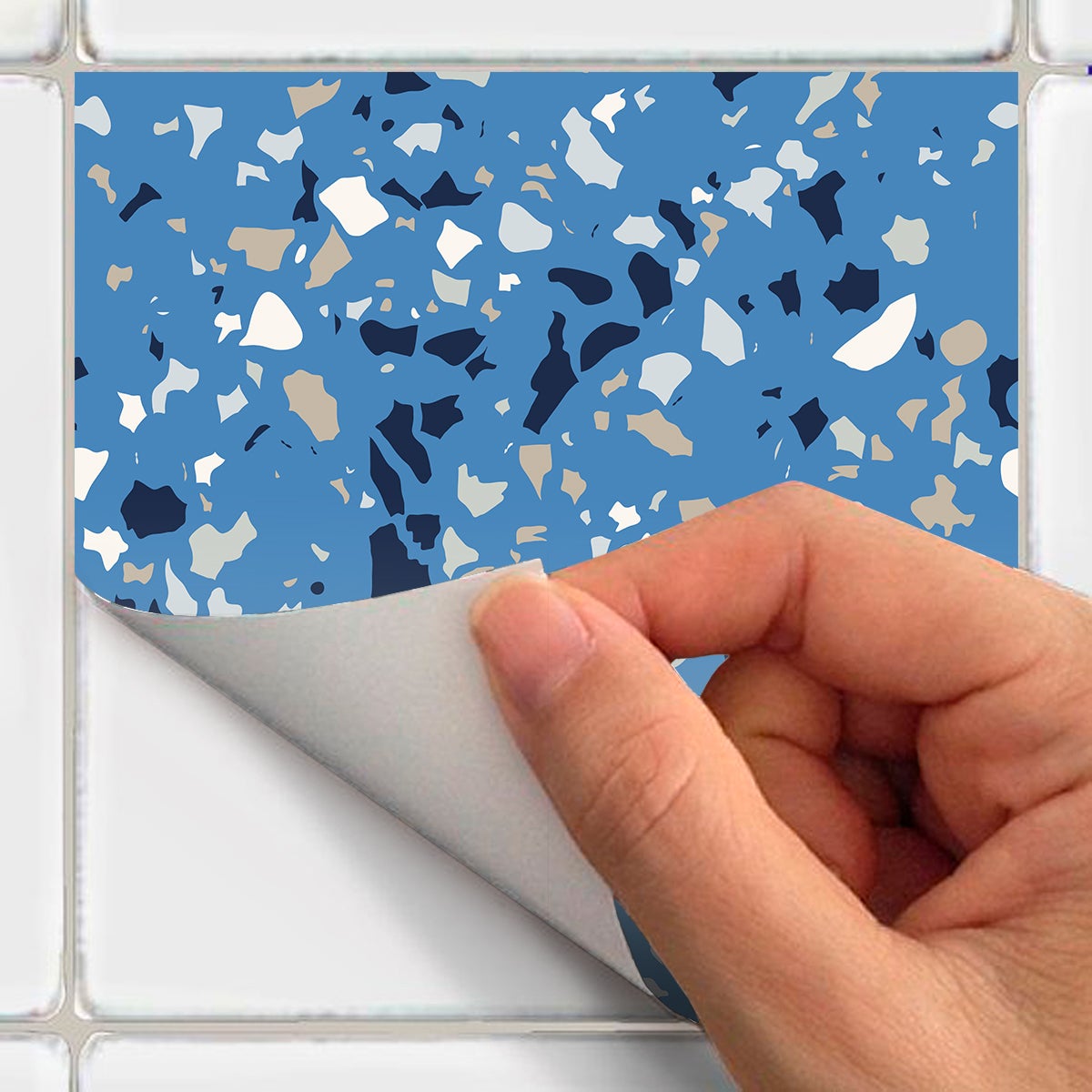 9 adesivi piastrelle di cemento terrazzo yvonne - Sticker adesivo - adesivi murali - 9stickers10x10cm - 4