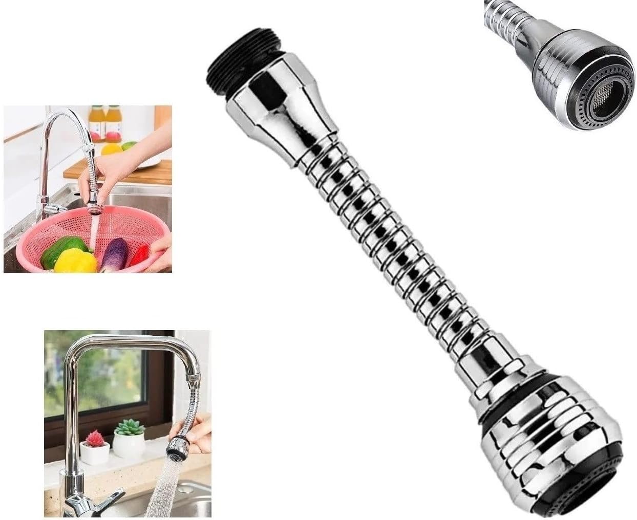 Ensemble Salle De Bain Accessoire Lot De 2 Rallonges De Robinet Pivotantes à 1440° (ise à Jour à Partir Rallonge Robinet Cuisine