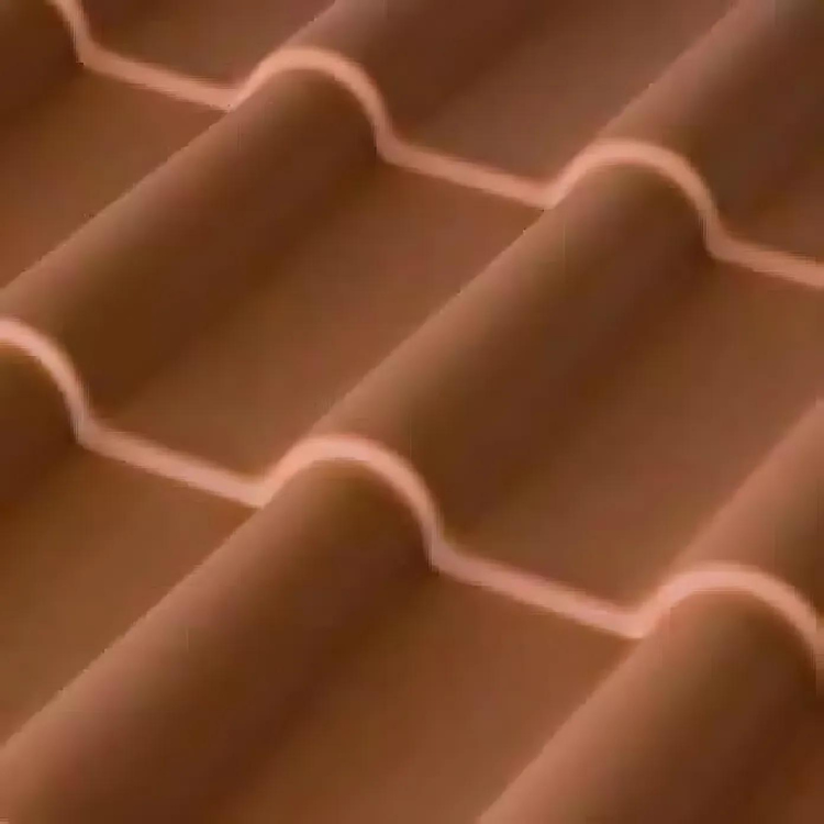 Plaque imitation tuile pour toiture en PVC 1,84 m x 1,17 m x 1,8 mm (couleur terracotta). - 2