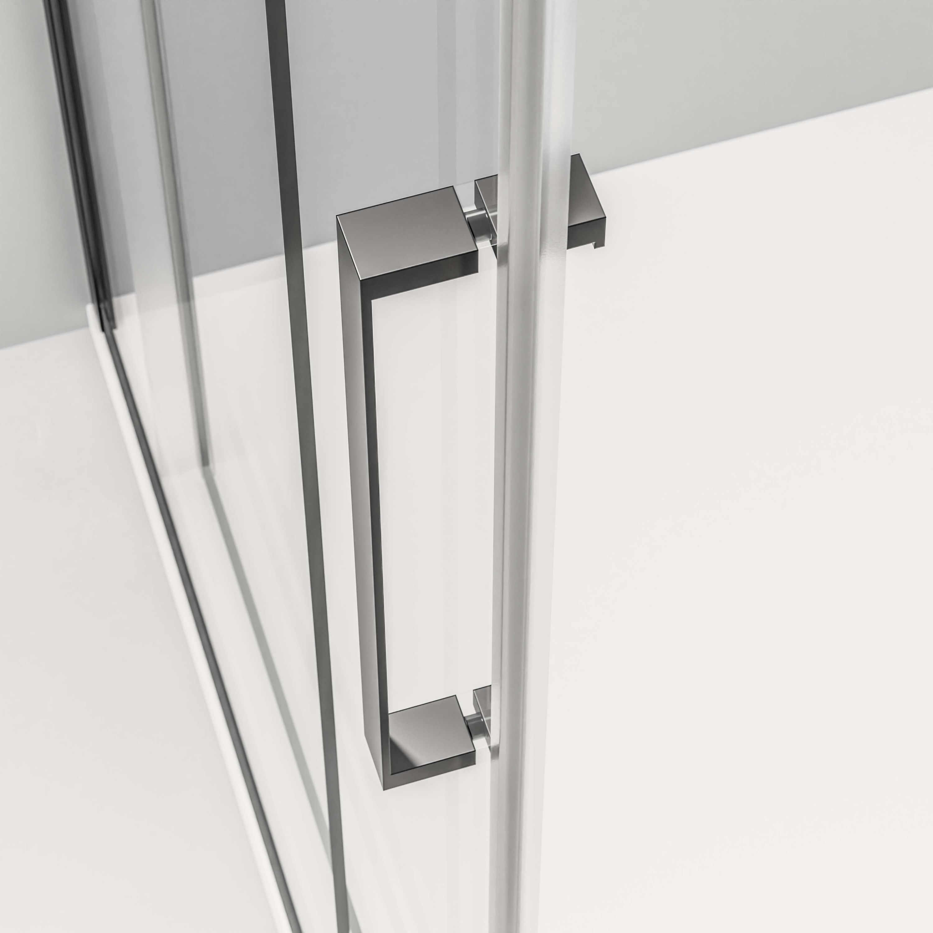 Bernstein Drzwi prysznicowe przesuwne ze ścianką DX906 FLEX czarny mat - Szkło ESG 8mm z powłoką Nano - 100cm - 4