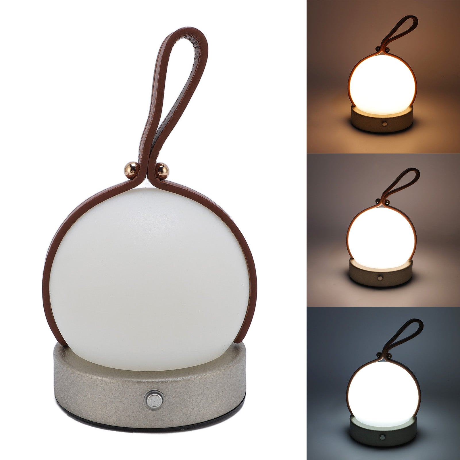MODOAO 3 Pezzi Luce LED Ricaricabile Da Campeggio – Portatile, 3 Velocità, Batteria 400 MAh, Impermeabile, Con Cavo USB-C