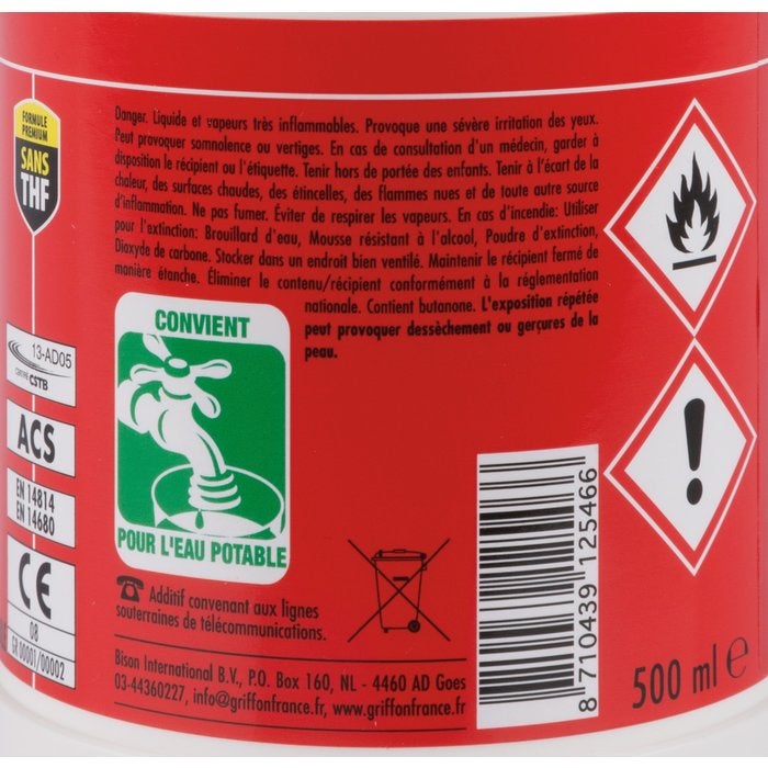 Colle liquide PVC rigide T-88 - Bidon 500ml - 2