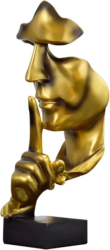Jest to złota statua, ozdoba stołu, półka na biurko, abstrakcyjna statua artystyczna, kreatywna dekoracja domu, rzeźba z żywicy (złota).