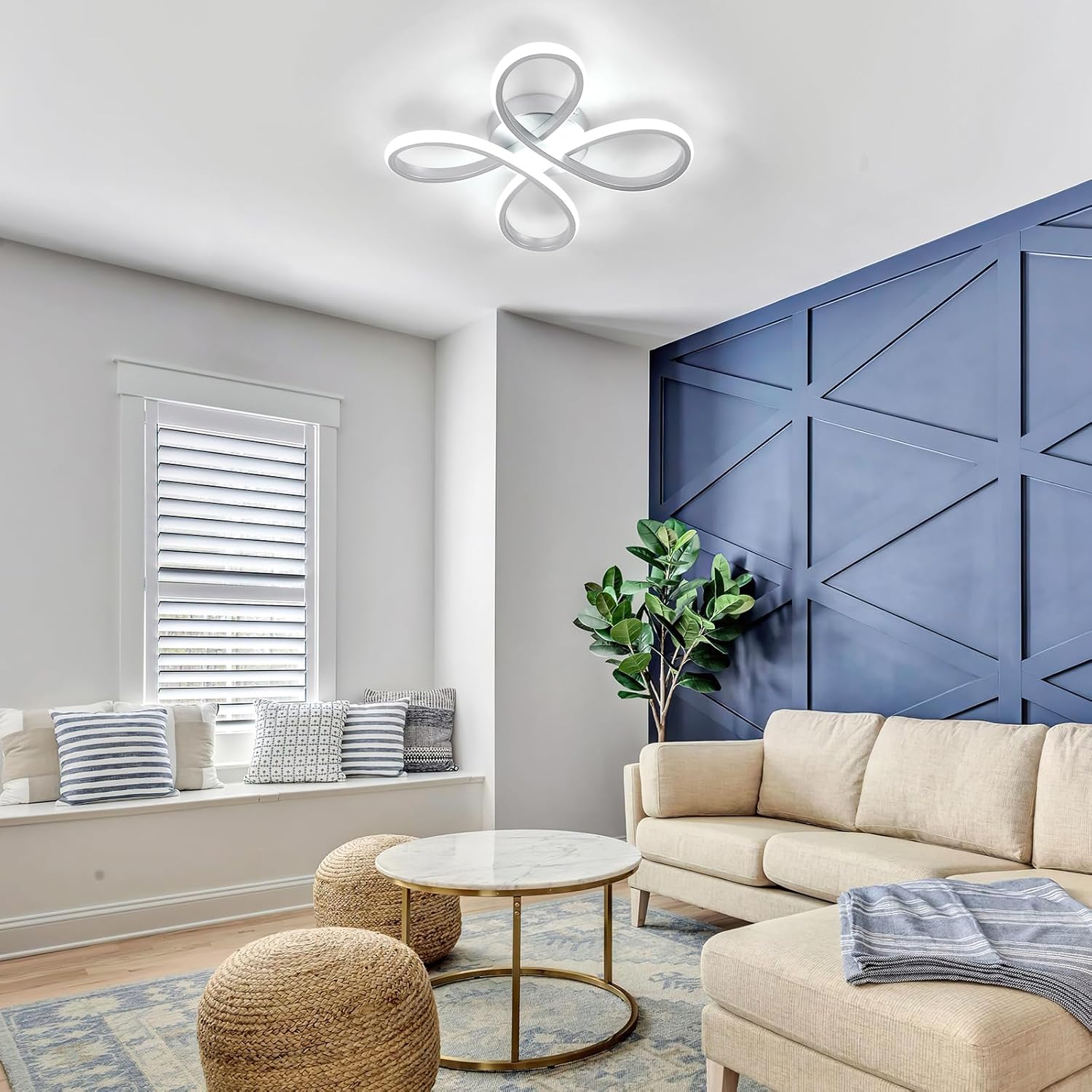 Lámpara De Techo LED Moderna Para Pasillo, Accorio De Iluminación Interior Blanco Y Negro, 30 Vatios Para Pasillos, Pasillos, Balcon Y Oficinas - AliExprs