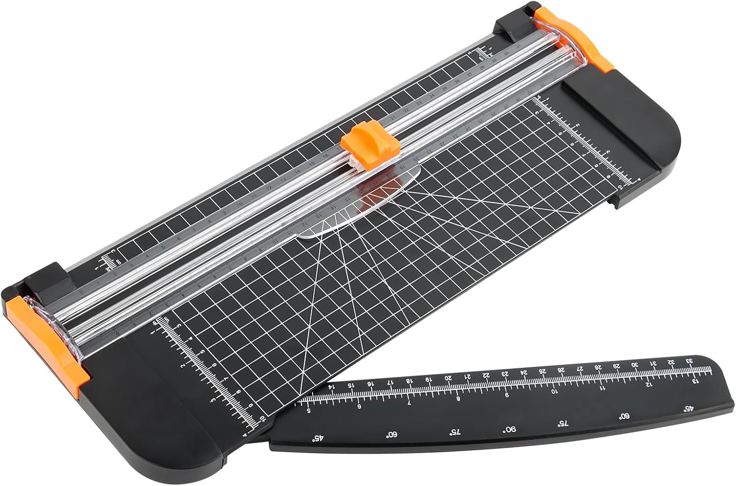 CWED A4 Massicot Règle Coupe Papier avec Sécurité Système Remplaçable Lame Couper Coupon, Papier