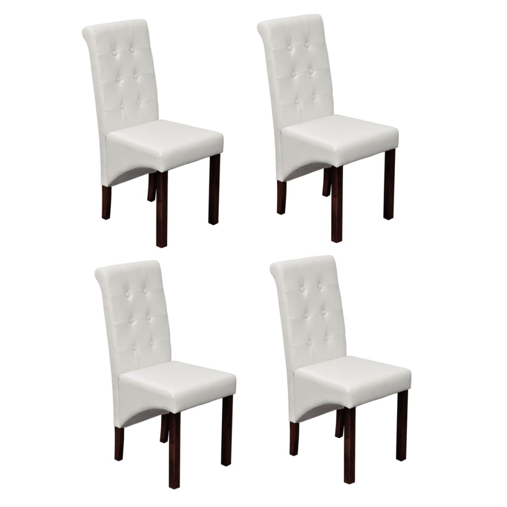 Lot De 2 Chaises De Salle à Manger Blanches Similicuir – Neuves