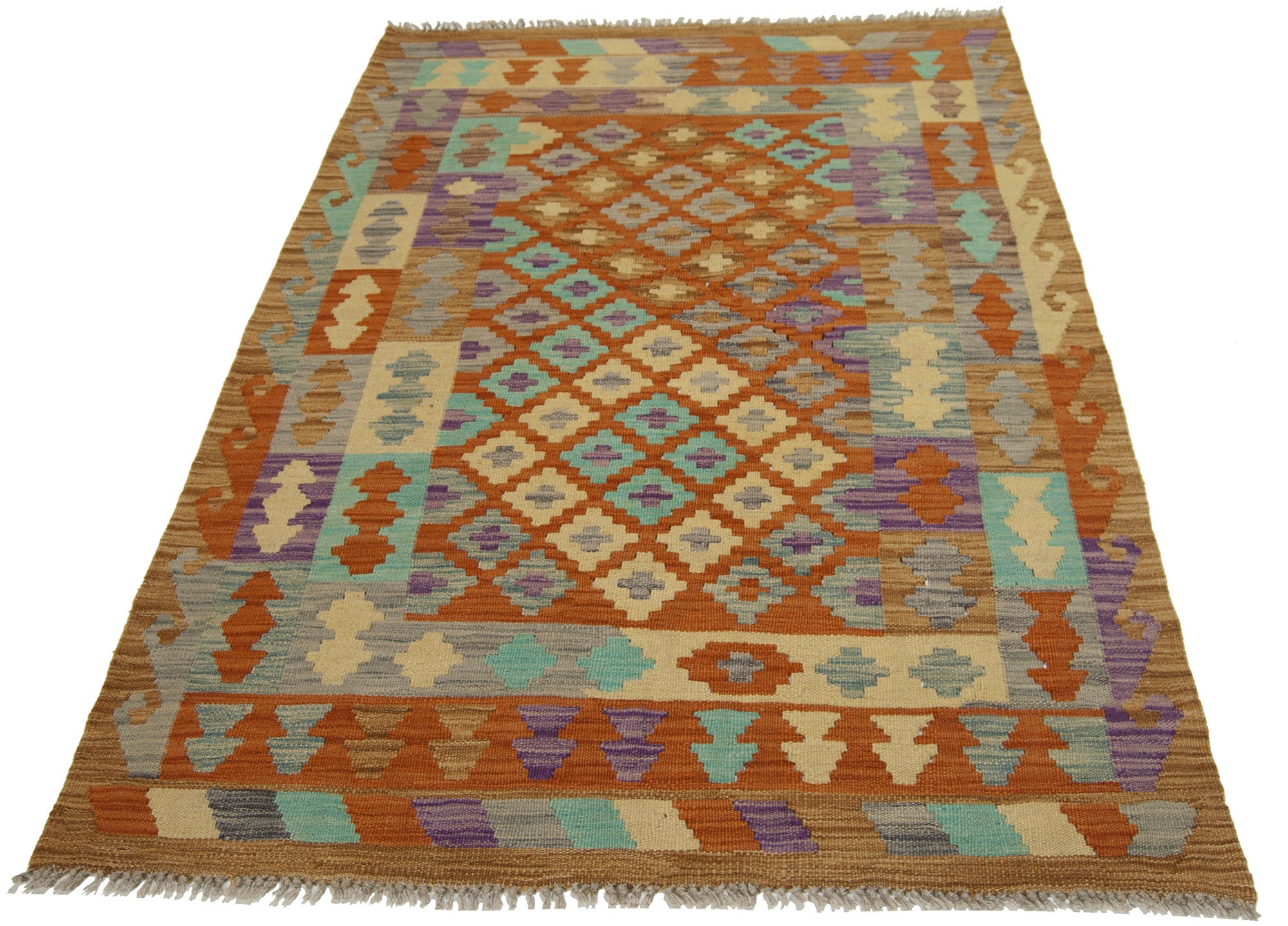 147x102 cm Oryginalny, ręcznie robiony kilim Klasyczny styl - Łatwy do czyszczenia