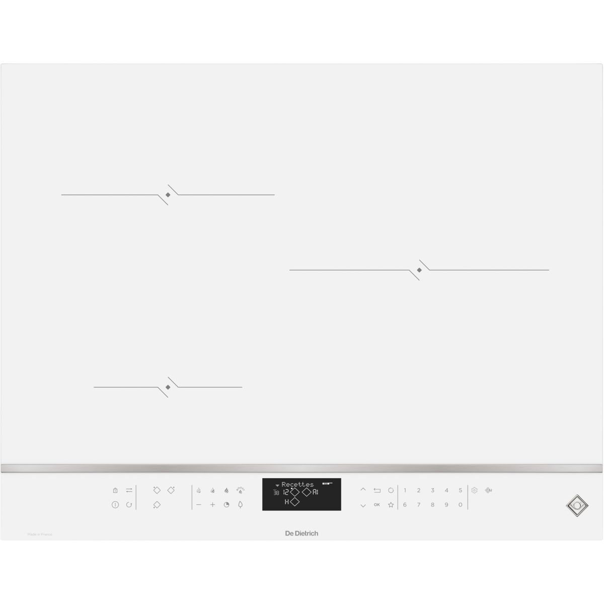 Table induction DE DIETRICH DPI4321W Blanc Eternel | Leroy Merlin