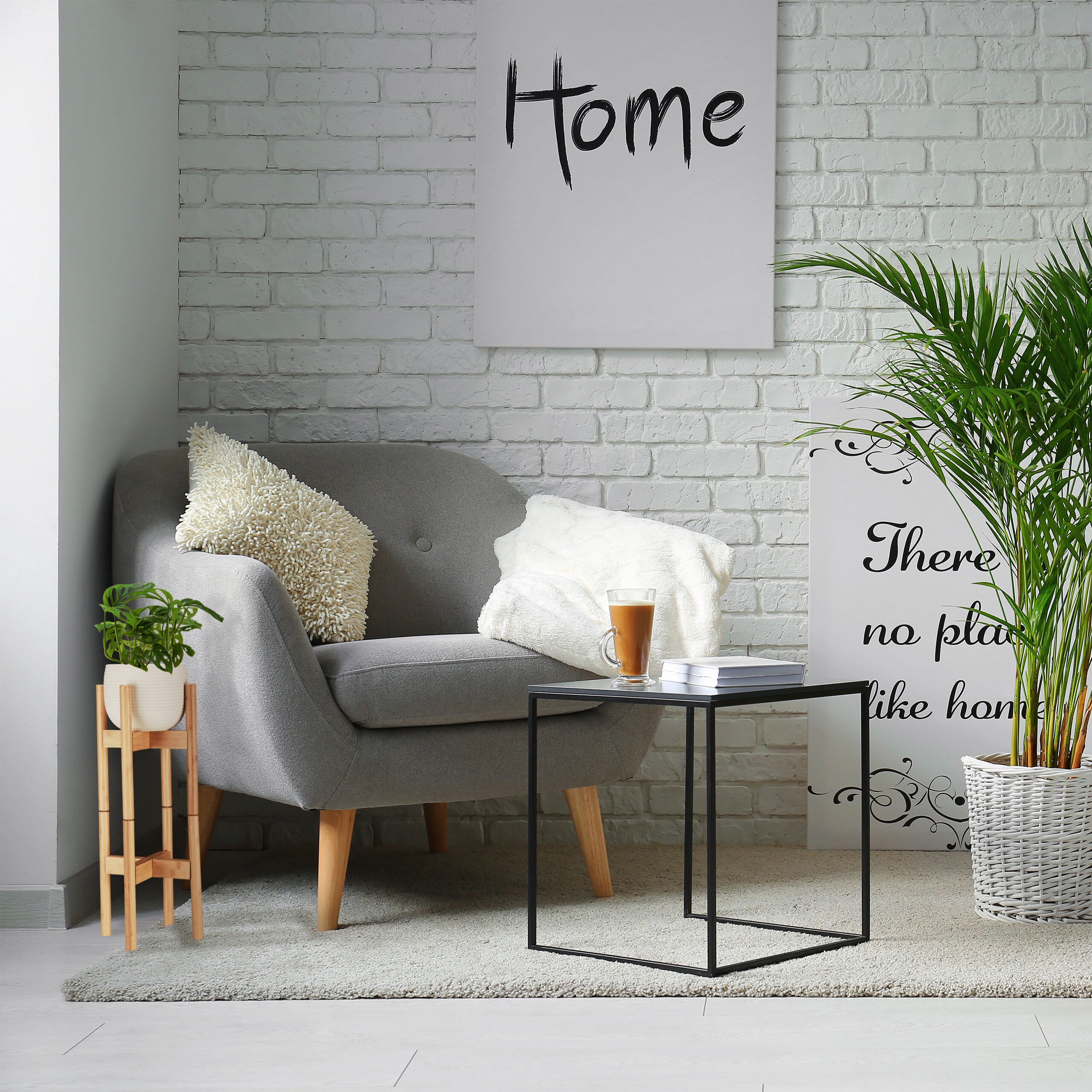Support de plantes, en bambou en set de 2, pour pots de fleurs jusqu'à 32 cm Ø, réglable & empilable, naturel, Relaxdays - 5