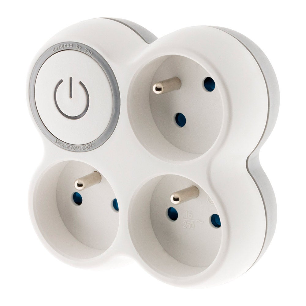 Multiprise triplite + interrupteur 16A - Zenitech - 3