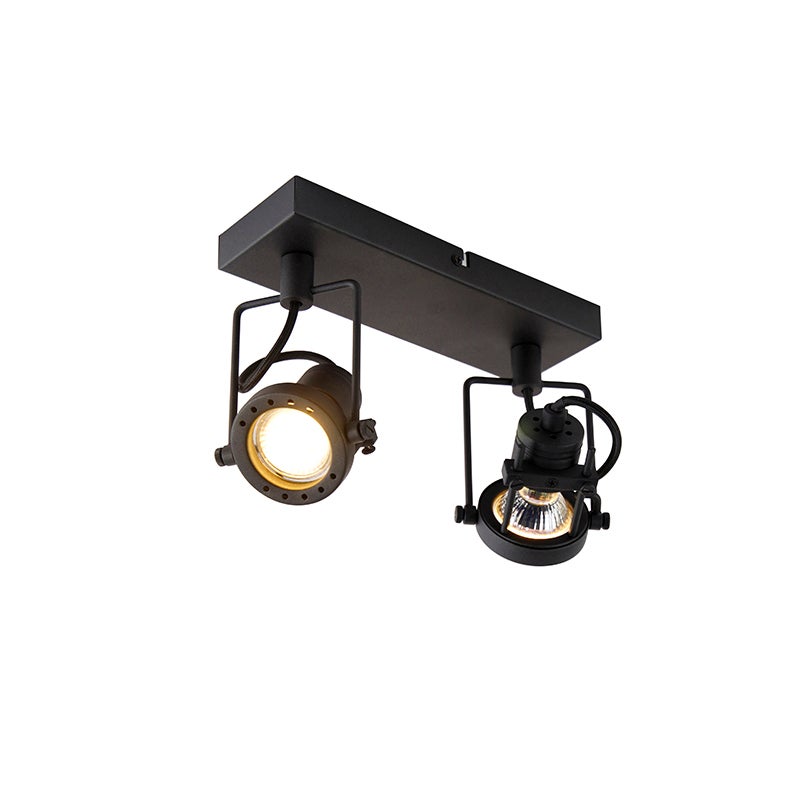 Industrialny reflektor czarny 2-światła - Suplux