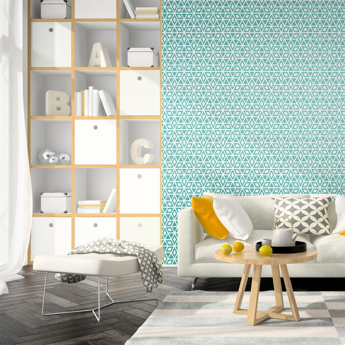 Adesivo arazzo scandinavo solveig - Sticker adesivo - adesivi murali - 60x60cm - 5