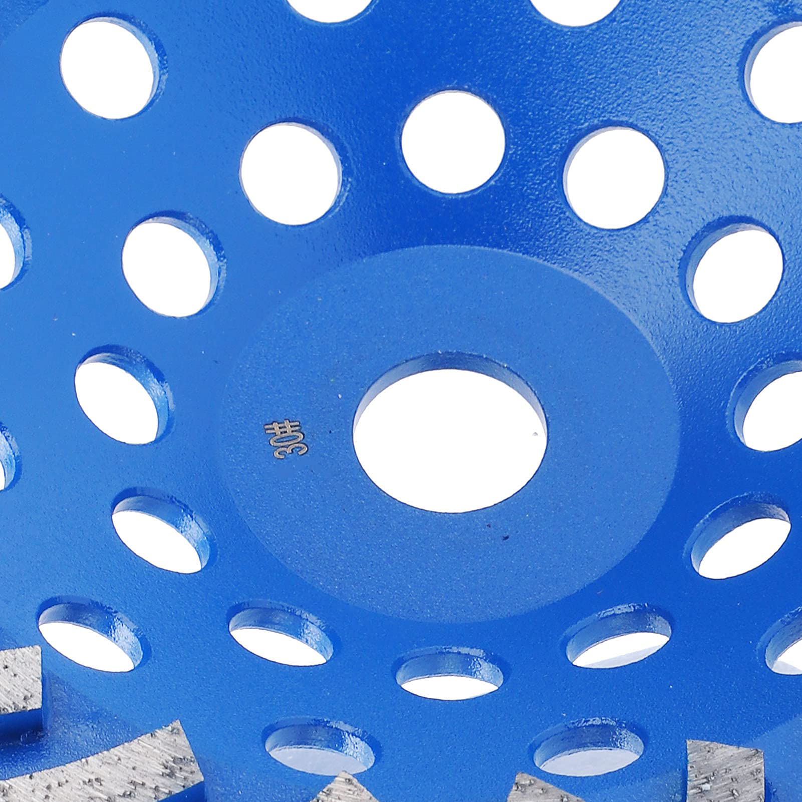 Meule diamantée bleue 24 dents 180 mm 30 mailles pour ponçage du béton, de la pierre, du ciment, applicable aux meuleuses d'angle - 4