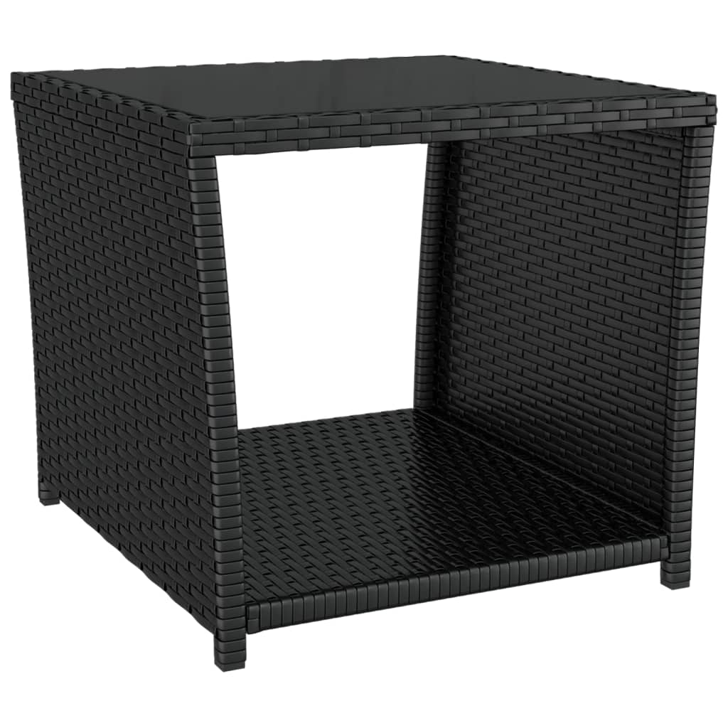Maison Exclusive - Set Mobili da Giardino 3 pz Nero Polyrattan e Acciaio - 5