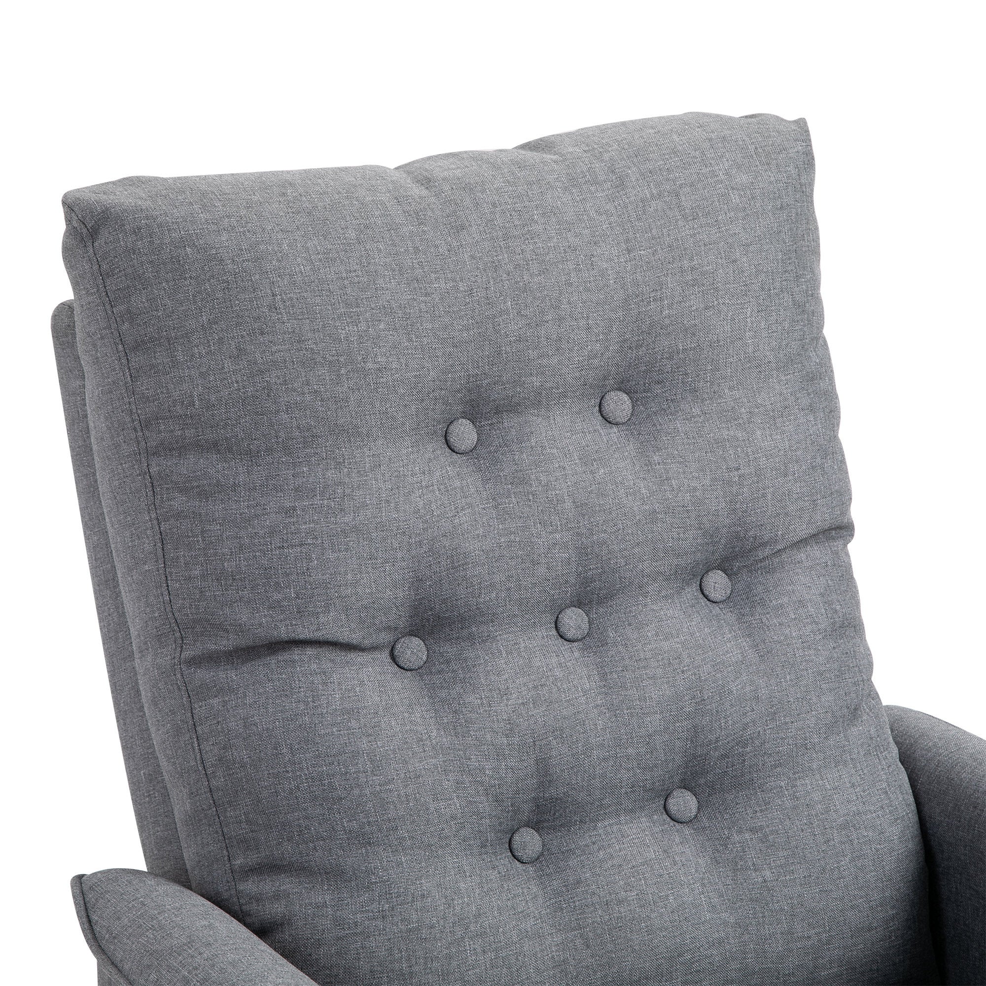 Fauteuil relax électrique en lin gris 1 place HOMCOM - 9