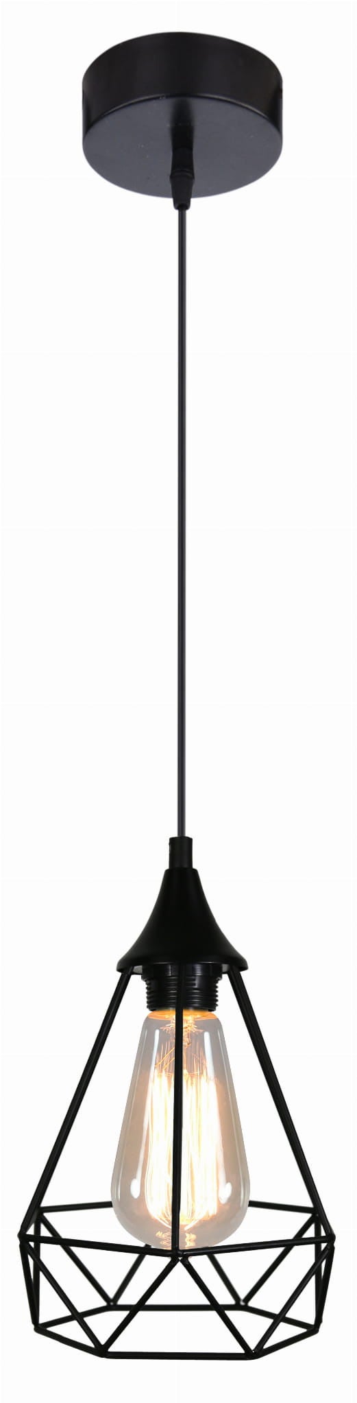 Lampa wisząca Graf czarna 1 x E27 x 60W wym:115x19x19cm Candellux
