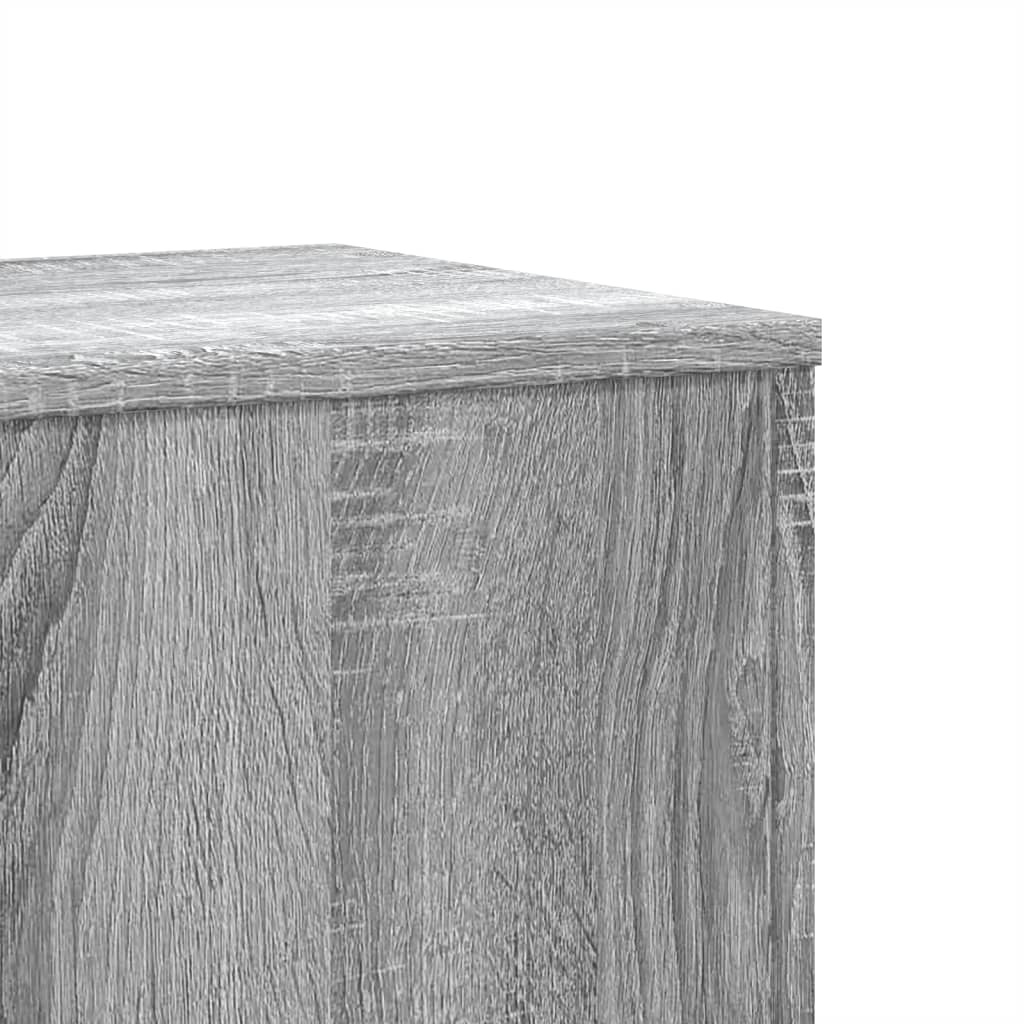 Supports pour plantes, 2 pièces, gris, panneau de bois - 8
