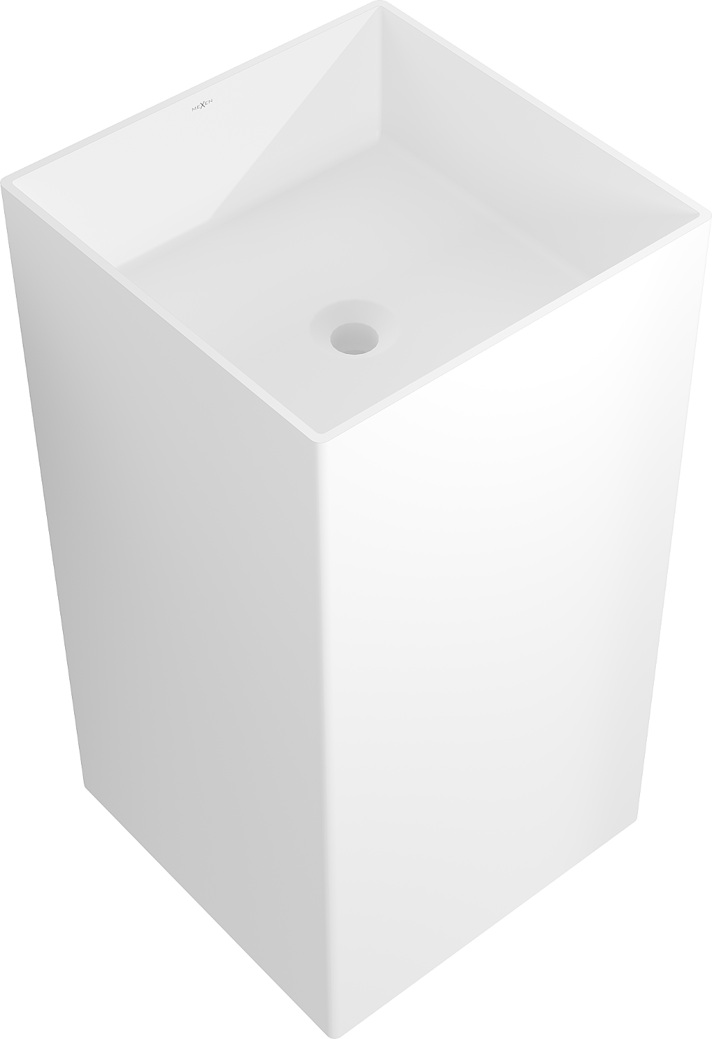 Mexen Xola-2 umywalka wolnostojąca z konglomeratu 45 x 45 cm, biała mat - 26594500