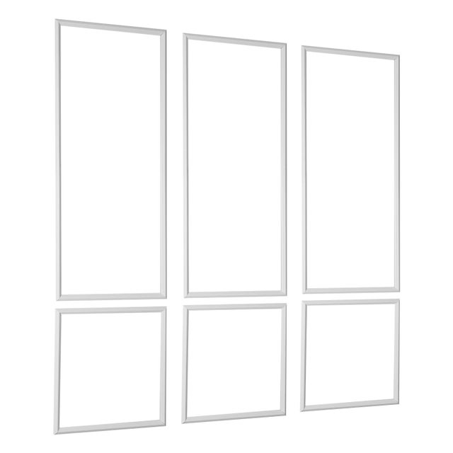 Kit modanature da parete pretagliate SucceBuy 3 set di cornici da parete 61x137 cm e 61x61 cm per la decorazione interna di soggiorno, camera da letto