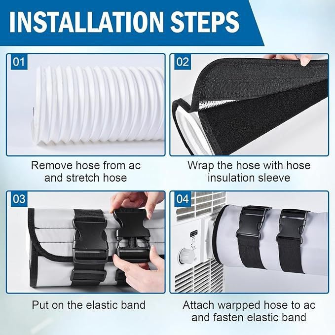 Gaine isolante réglable pour tuyau de climatiseur portable 5